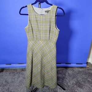 Banana Republic Wool Plaid Sleeveless Dress